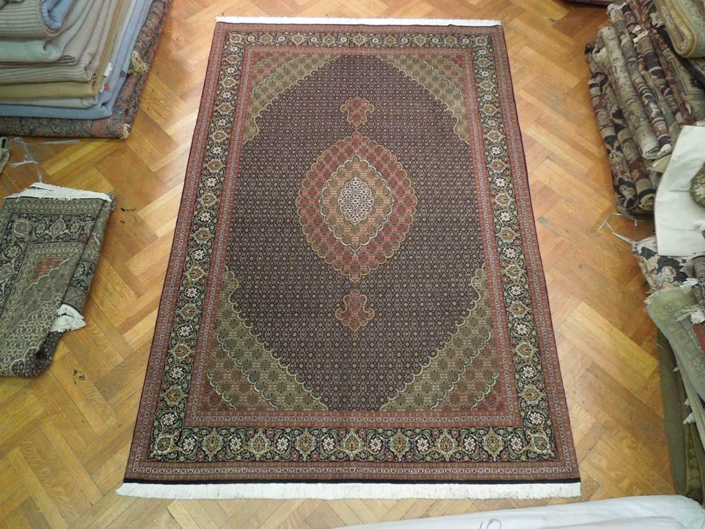 7x10 Authentic Handmade Wool & Silk High End Persian Tabriz Rug - Iran - bestrugplace