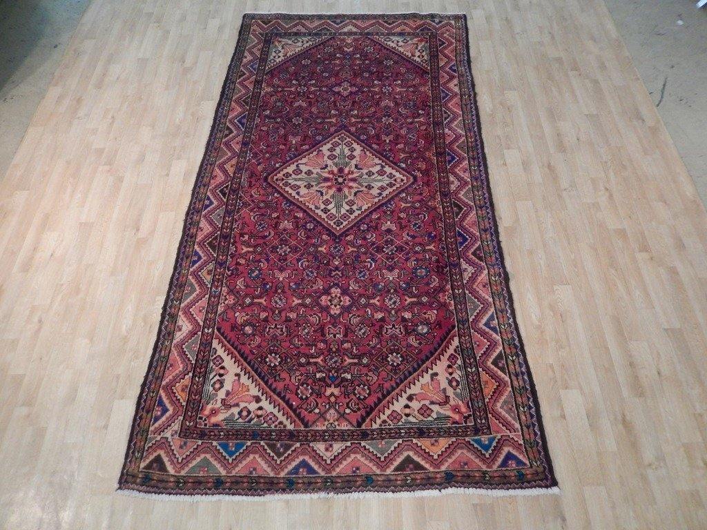5' x 10'-Red-Semi-Antique-Persian-Herati-Runner.jp