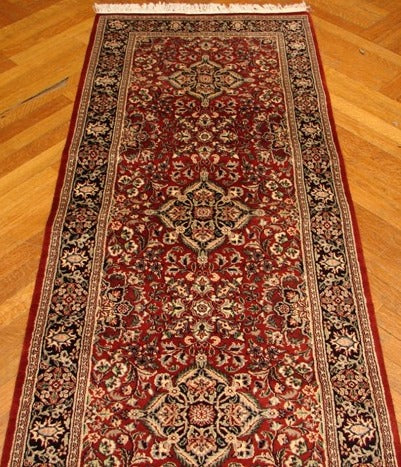 2' x 10' Red Persian Tabriz Runner Rug 15085