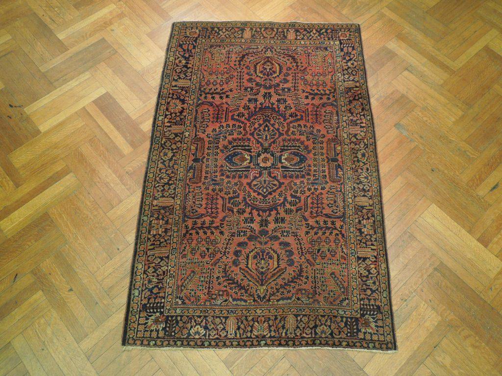 4x7 Authentic Handmade Antique Persian Sarouk Rug - Iran - bestrugplace
