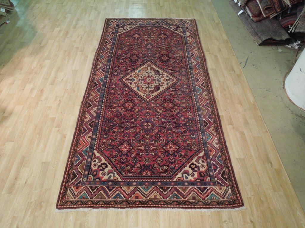 5' x 11' Red-Semi-Antique-Persian-Herati-Runner.jpg