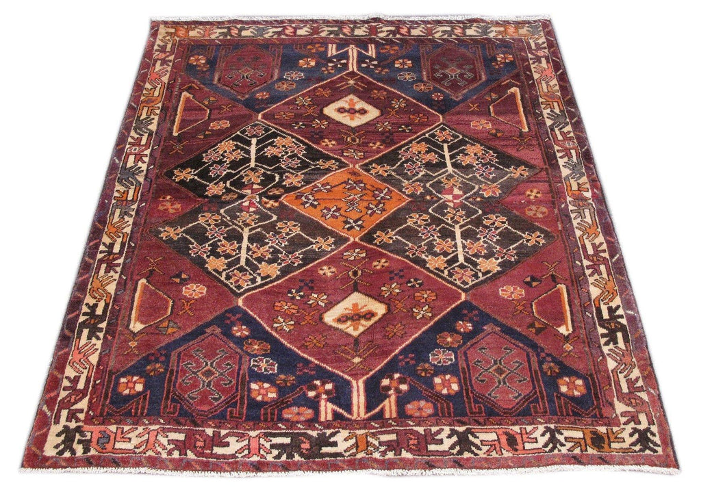 Luxurious 5x6 Authentic Hand-knotted Persian Hamadan Rug - Iran - bestrugplace