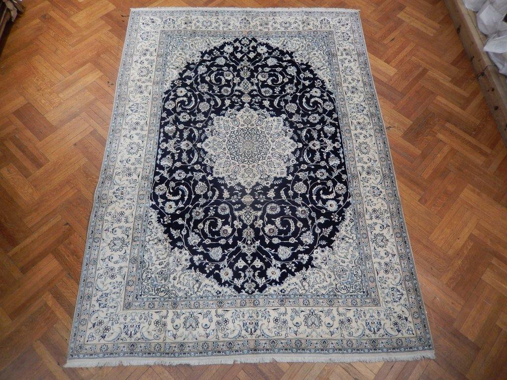 8x12 Authentic Handmade High End Wool & Silk Persian Nain Rug - Iran - bestrugplace