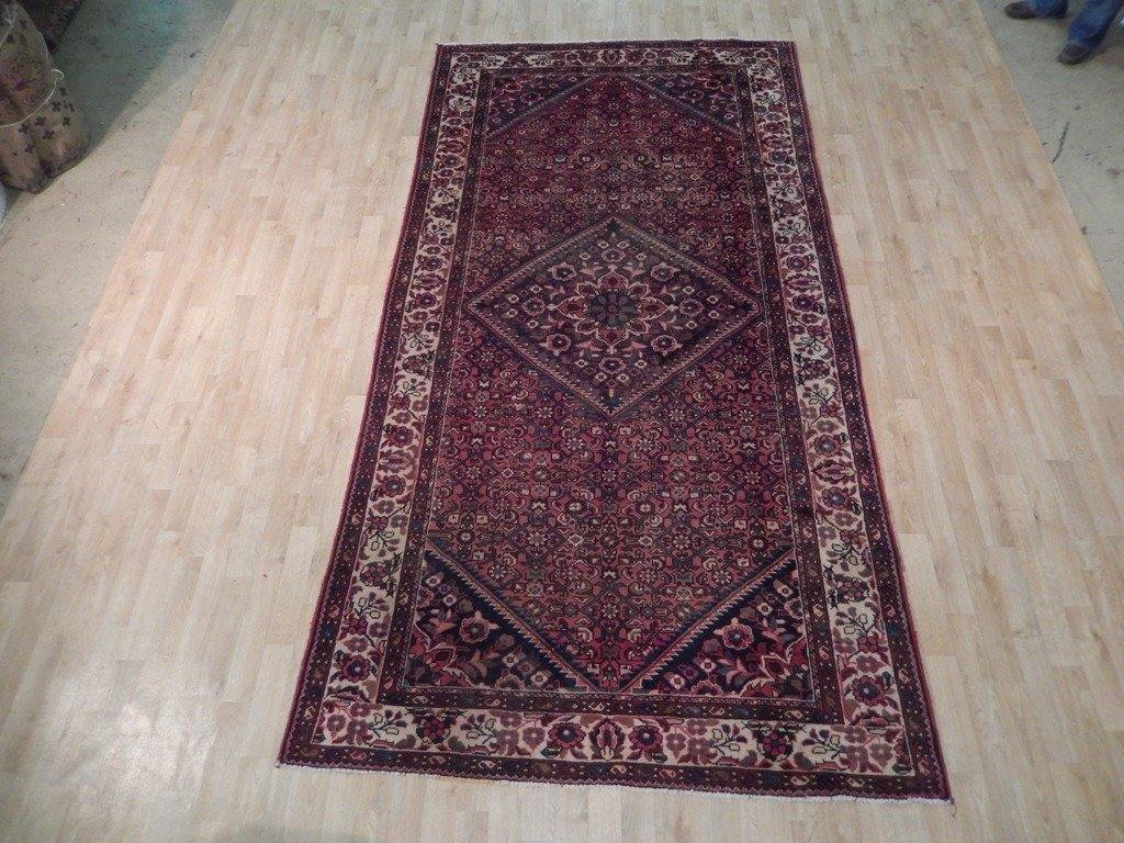 5x11 Authentic Hand Knotted Semi-Antique Persian Herati Runner - Iran - bestrugplace