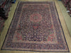 Load image into Gallery viewer, NAVY BLUE 10x13 Authentic Hand Knotted Persian Tabriz Rug - Iran 74546 - bestrugplace