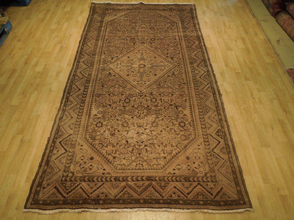 Stunning 5x10 Authentic Hand Knotted Antique Overdied Hamadan Runner - Iran - bestrugplace