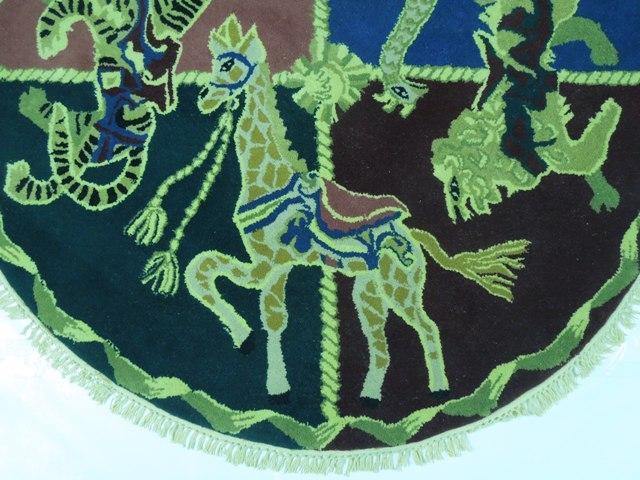 Luxurious 5x5 Authentic Handmade Circus Design Rug [BNY] - bestrugplace