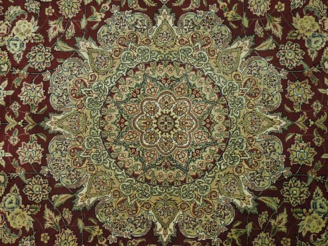 9x11 Wool and Silk Persian Design Rug-China - bestrugplace