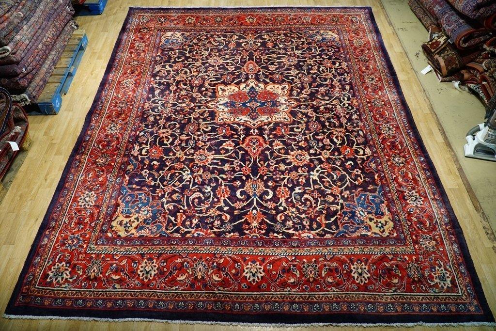 9x13 Authentic Hand Knotted Semi-Antique Persian Mahal Rug - Iran - bestrugplace