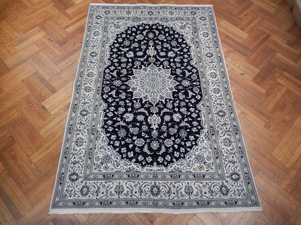 7x10 Authentic Handmade Signed Wool & Silk Persian Nain Rug - Iran - bestrugplace