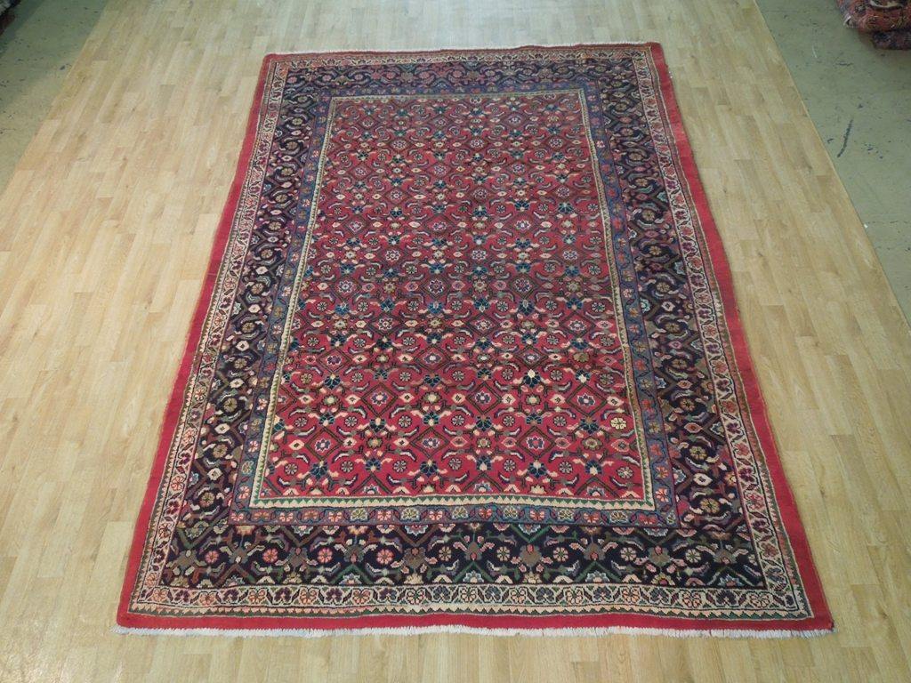 7x10 Authentic Hand Knotted Semi-Antique Persian Tabriz Rug - Iran - bestrugplace