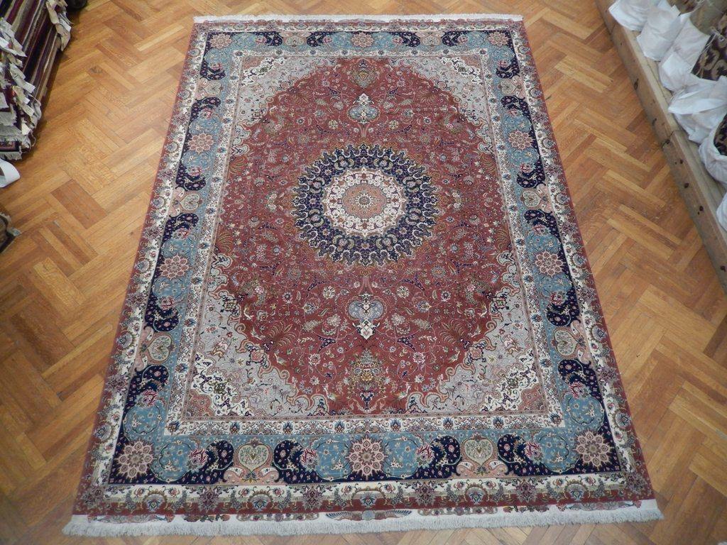 10x13 Authentic Handmade Signed Wool & Silk Persian Tabriz Rug - Iran - bestrugplace