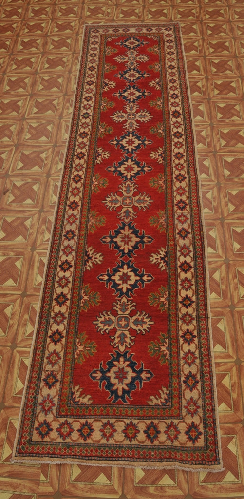 3' x 11' Red Yak Kash Kazak Rug 24281