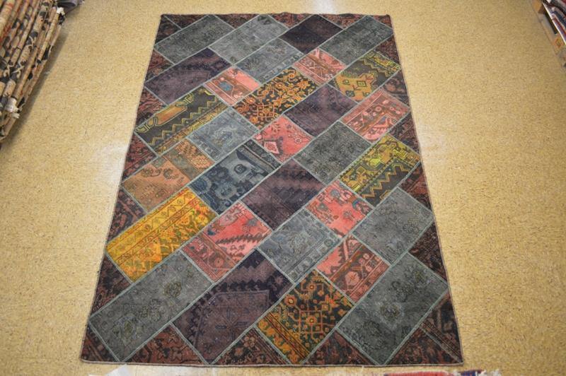 6x9 Authentic Handmade Persian Patchwork Rug - Iran - bestrugplace