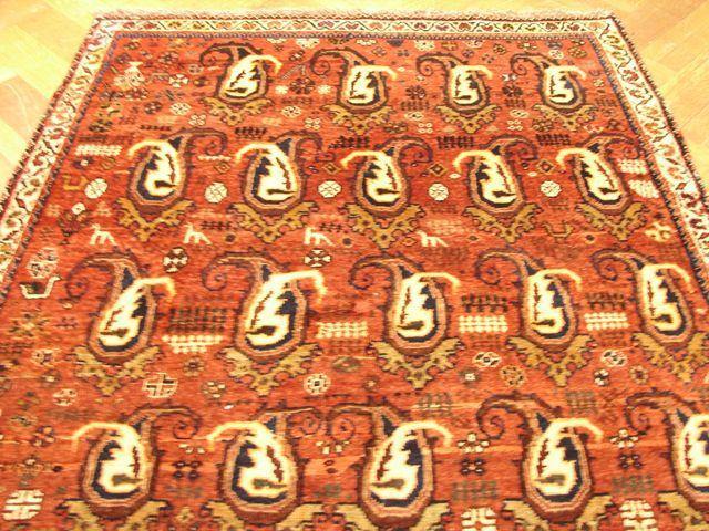 5x6 Authentic Handmade Semi Antique Persian Shiraz Tribal Rug-1940 - bestrugplace