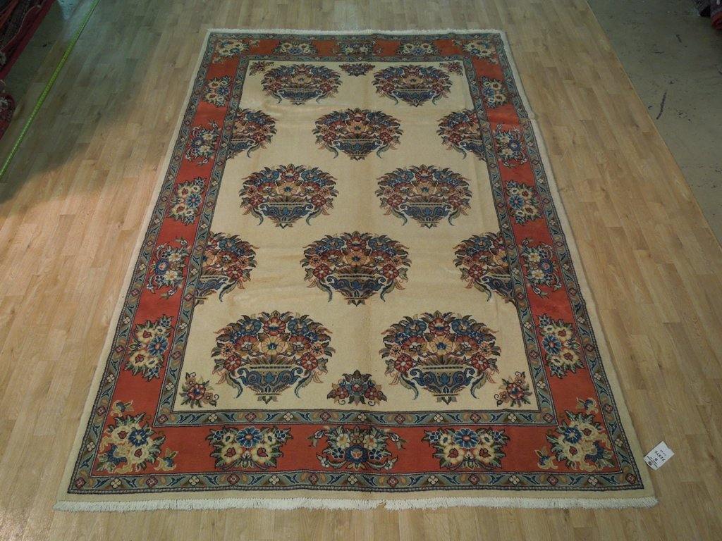7x10 Authentic Hand Knotted Fine Persian Sarouk Rug - Iran - bestrugplace