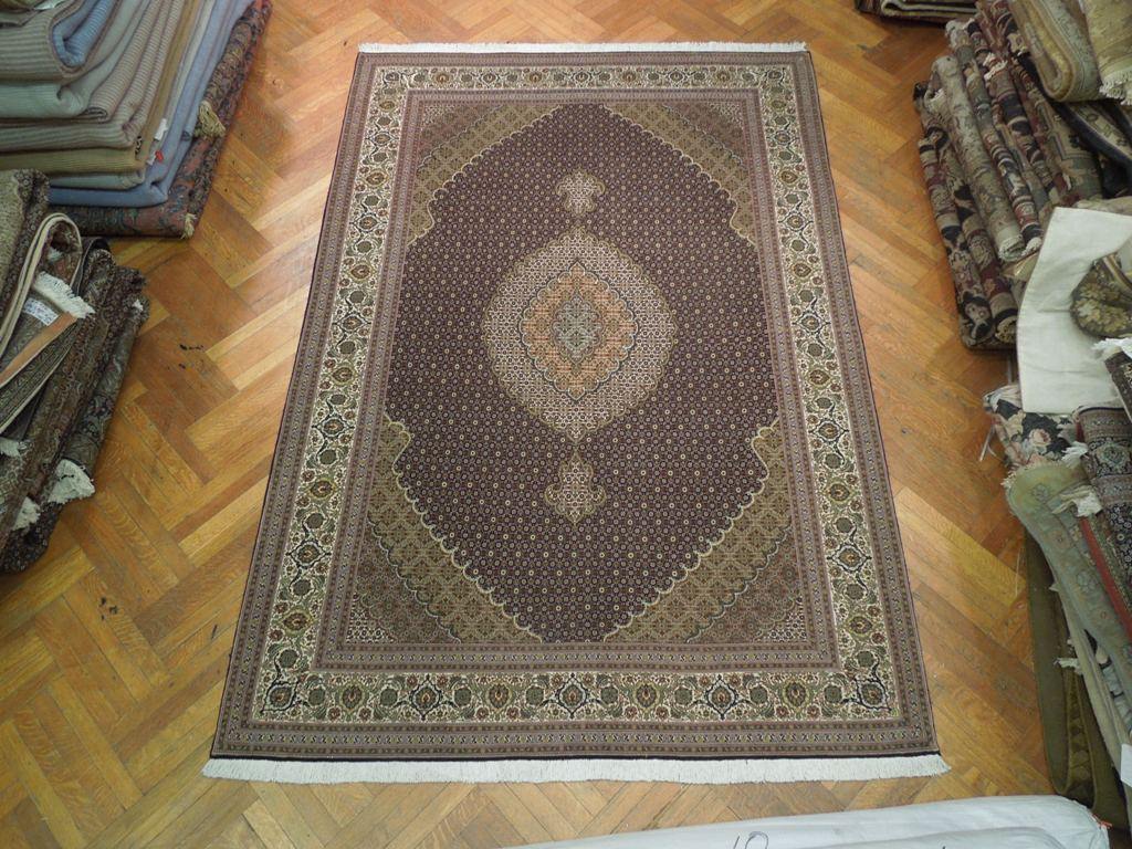 7x10 Authentic Handmade Wool & Silk High End Persian Tabriz Rug - Iran - bestrugplace