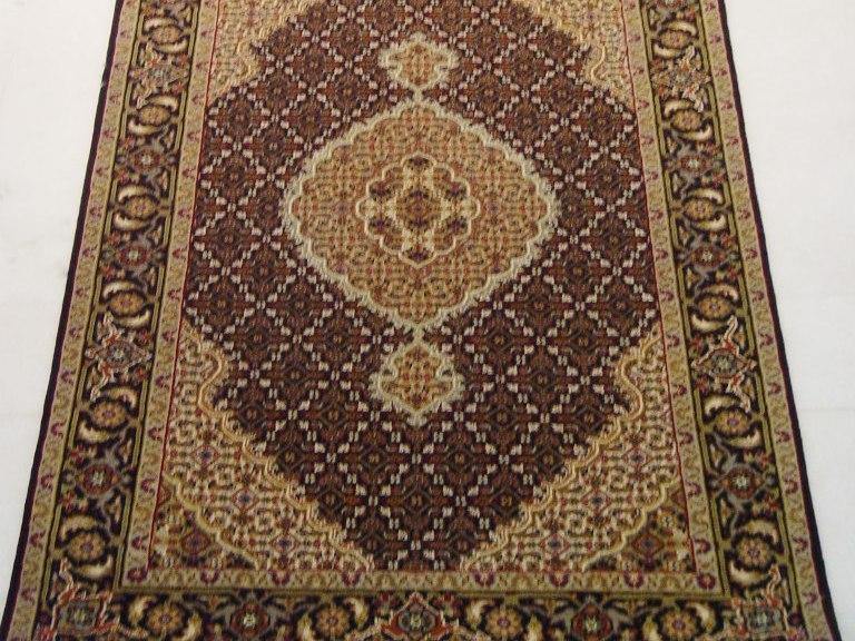 3x5 Wool & Silk Tabriz Mahi Rug - India - bestrugplace