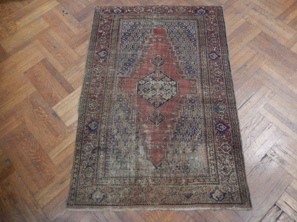 Pursion Rug Worn 4' x 6' Antique Persian Rug WORN #PIX-23263 | www.bestrugplace.com ...