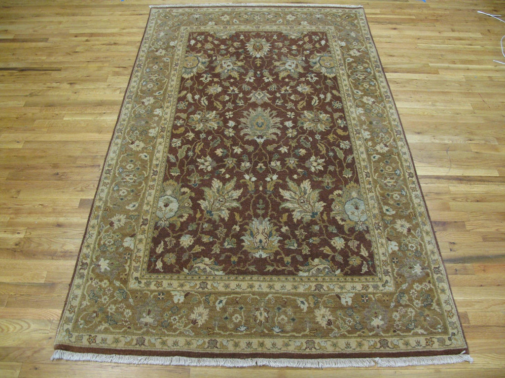 Fascinating 5x9 Authentic Hand-Knotted Vegetable Dyed Chobi Rug - India - bestrugplace
