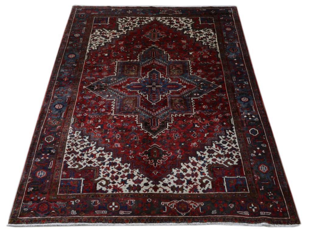 7x10 Authentic Hand-knotted Persian Heriz Rug - Iran - bestrugplace