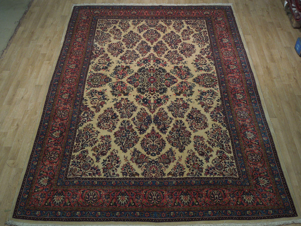 7x10 Authentic Hand-Knotted Fine Quality Persian Sarouk Rug - Iran - bestrugplace