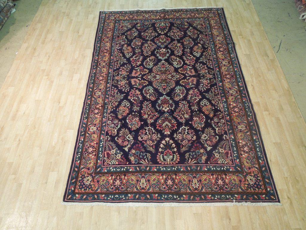 7x11 Authentic Hand Knotted Fine Persian Sarouk Rug - Iran - bestrugplace
