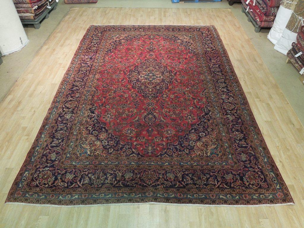 8x12 Authentic Hand Knotted Classic Persian Kashan Rug - Iran - bestrugplace
