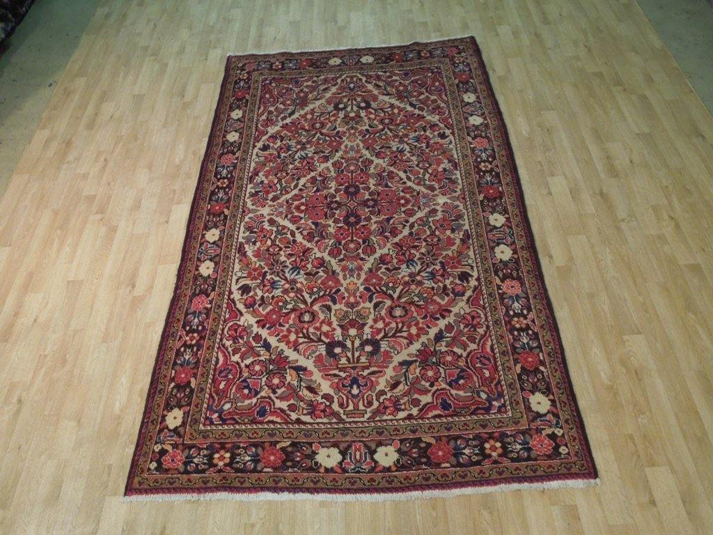 5x9 Authentic Hand Knotted Semi-Antique Persian Afhar Rug - Iran - bestrugplace