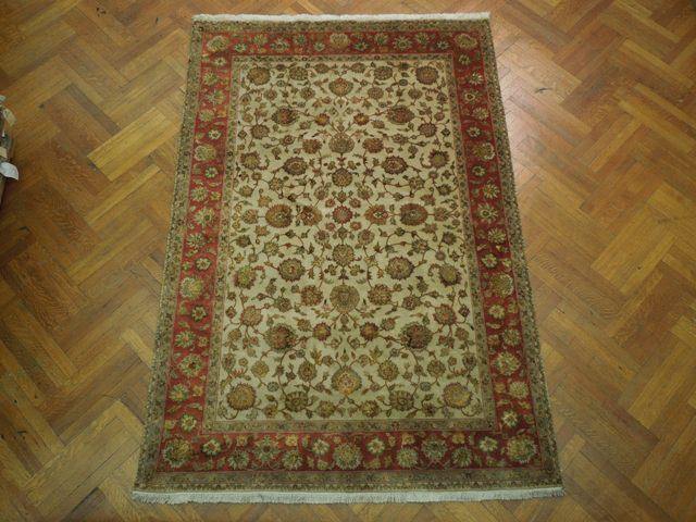 Fascinating 6x9 Authentic Handmade Wool&Silk Rug - India - bestrugplace