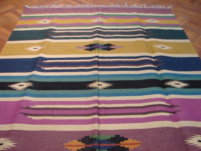 Fascinating 6x9 Authentic Handmade Dhurry Rug-India - bestrugplace