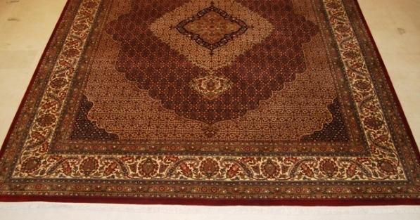 Fascinating 8x10 Authentic Handmade 13/13 Quality Tabriz Mahi Rug-India - bestrugplace