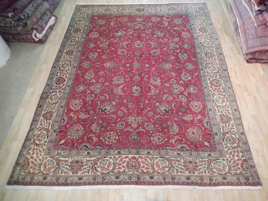 9x12 Authentic Handmade Semi-Antique Persian Kashmar Rug - Iran - bestrugplace