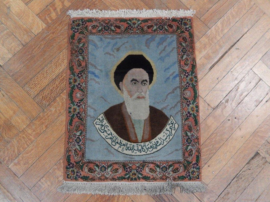 2x2 Authentic Handmade Persian Qum Wool & Silk Rug - Iran - bestrugplace