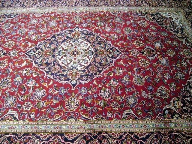 7x11 Authentic Handmade Persian Kashan Rug-Iran - bestrugplace