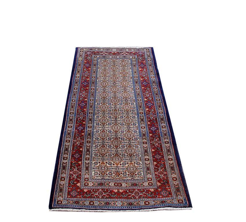 3x8 Authentic Hand Knotted Persian Mood Bijar Rug - Iran - bestrugplace