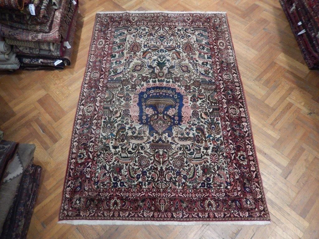 Luxurious 7x10 Authentic Hand Knotted Semi-Antique Persian Tree of Life Rug - Iran - bestrugplace