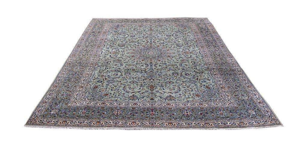 10x13 Authentic Hand Knotted Persian Kashan Rug - Iran - bestrugplace