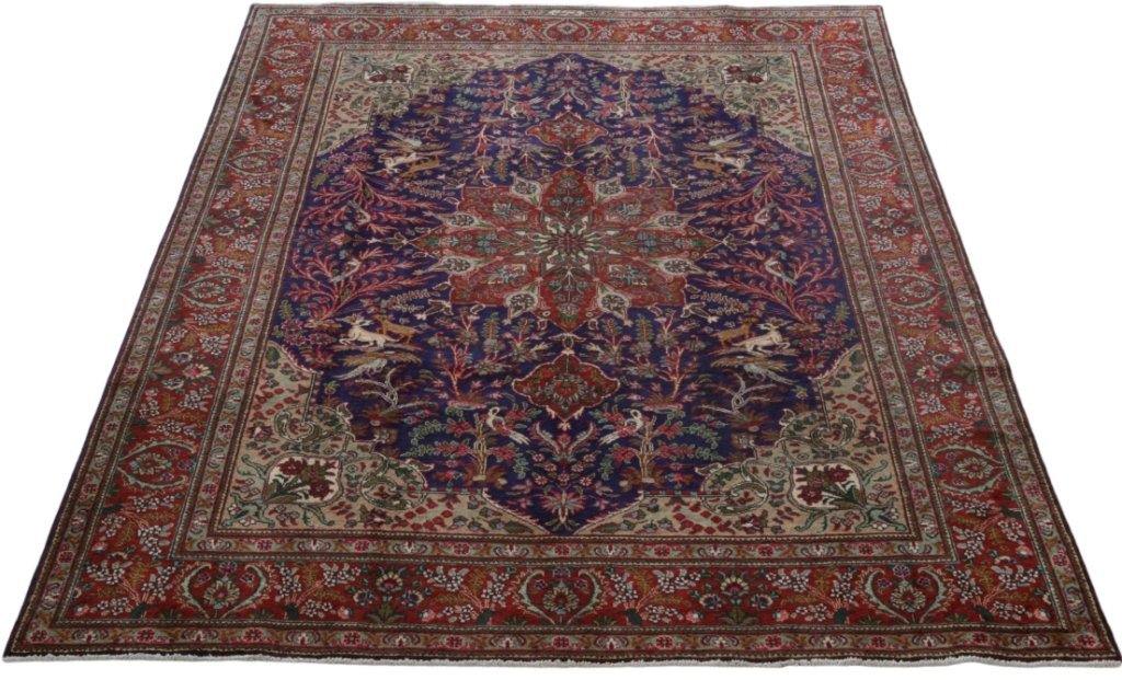 8x12 Authentic Hand-knotted Persian Signed Tabriz Rug - Iran - bestrugplace