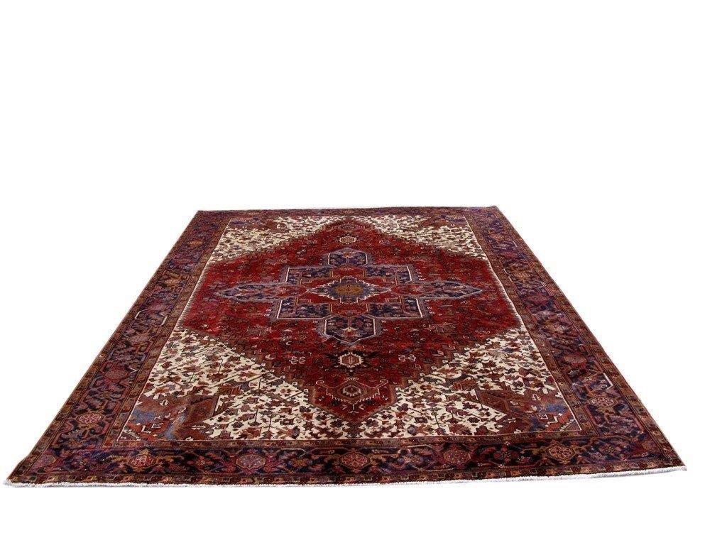 10x13 Authentic Hand Knotted Persian Heriz Rug - Iran - bestrugplace