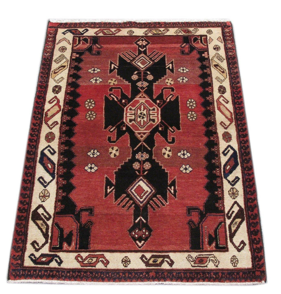 Luxurious 4x5 Authentic Hand-knotted Persian Hamadan Rug - Iran - bestrugplace