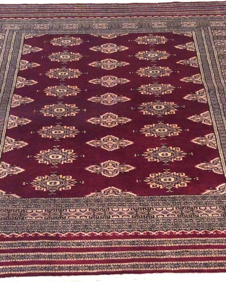 Luxurious 4x6 Authentic Hand Knotted Wool & Silk Jaldar Bokhara Rug - Pakistan - bestrugplace