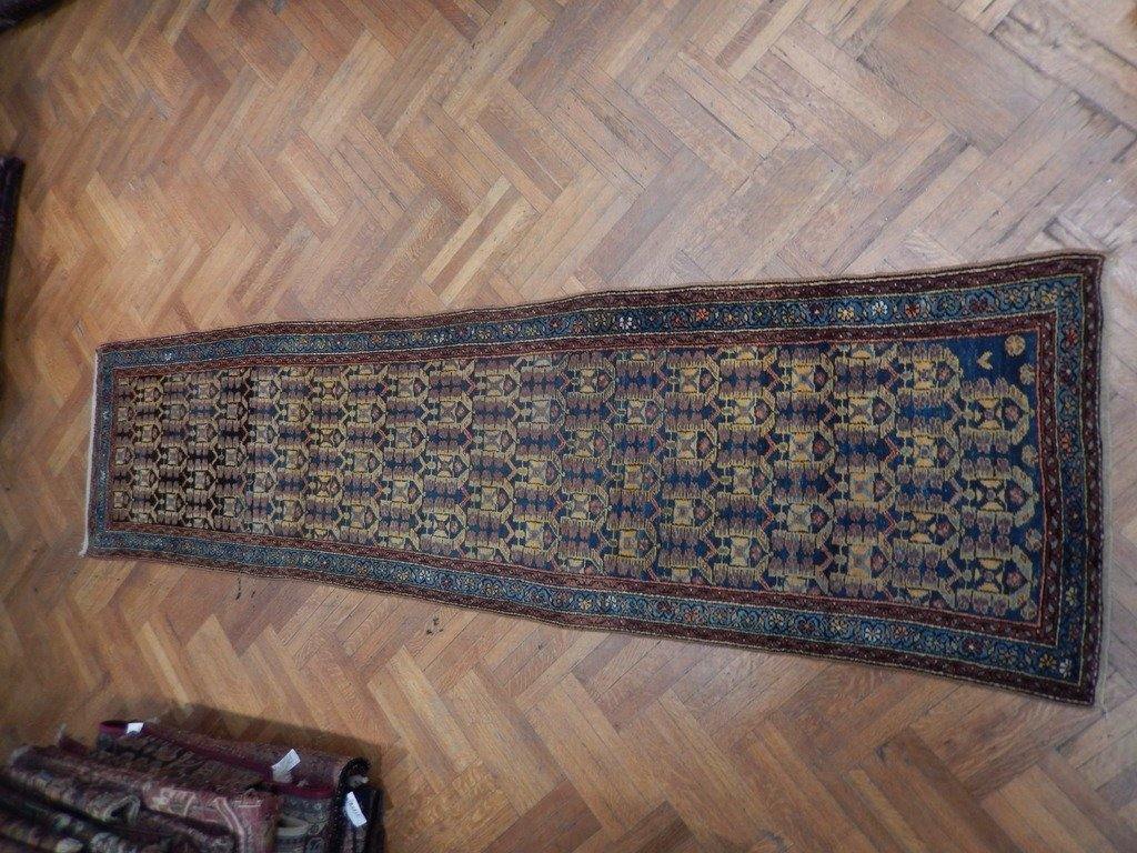 3x13 Authentic Hand Knotted Persian Hamadan Runner - Iran - bestrugplace