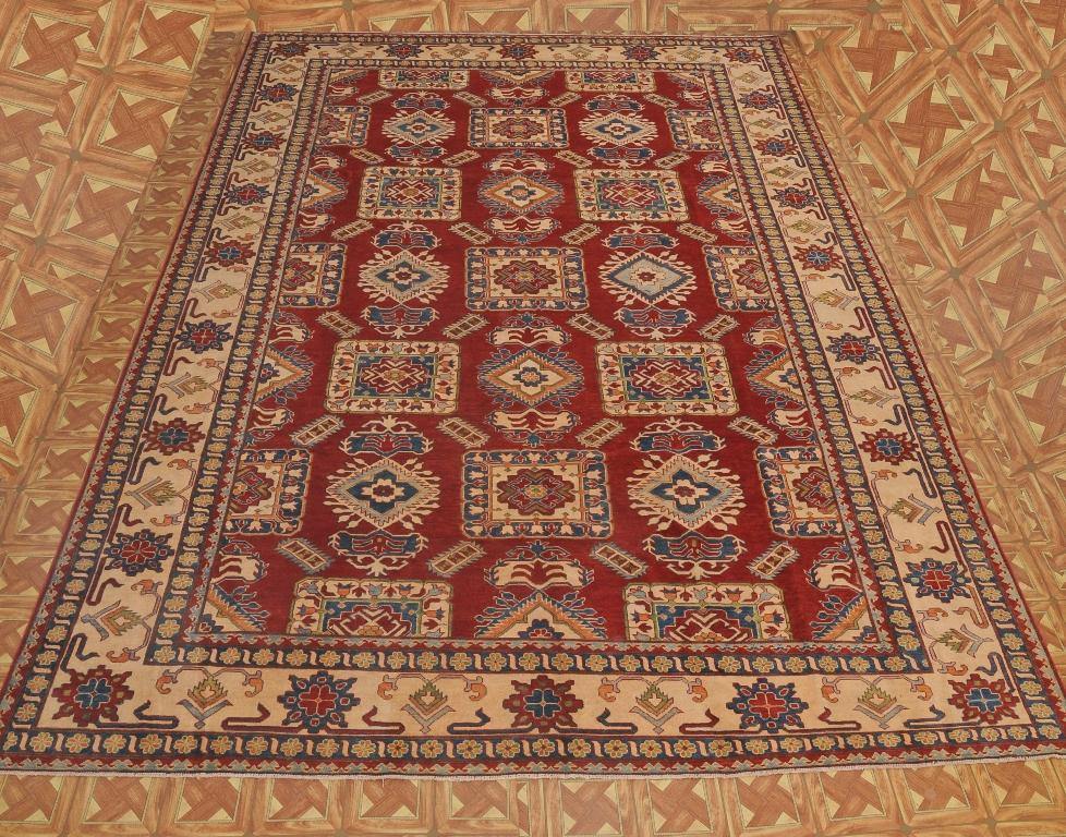 Stunning 10x16 Authentic Handmade Yak Kash Kazak Rug - Pakistan - bestrugplace