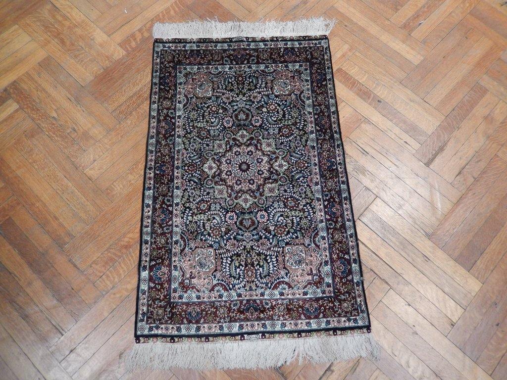 3x4 Authentic Handmade Fine Silk Persian Qum Rug - Iran - bestrugplace