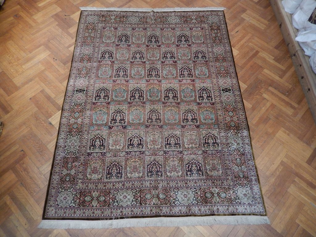 8.2 x 10.10 High End Authentic Persian Qom Silk Rug #PIX-21832