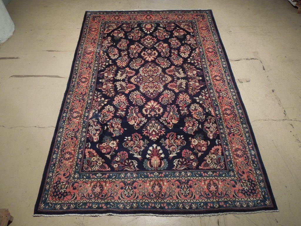 7x11 Authentic Hand Knotted Fine Persian Sarouk Rug - Iran - bestrugplace