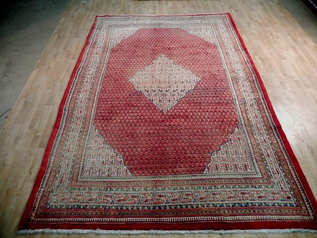 7x11 Authentic Hand Knotted Persian Mir Sarouk Rug - Iran - bestrugplace