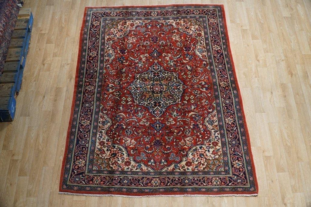 10x7 Persian Sarouk Rug Pre owned - Iran 74760 - bestrugplace