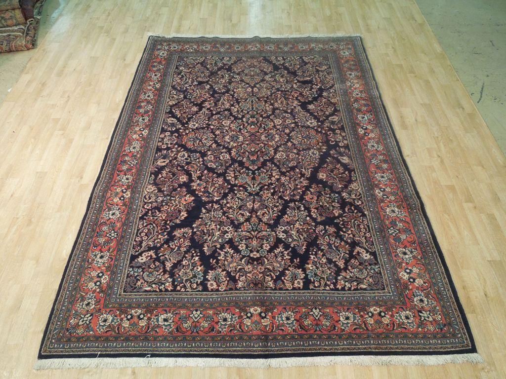 7x10 Authentic Hand Knotted Fine Persian Sarouk Rug - Iran - bestrugplace
